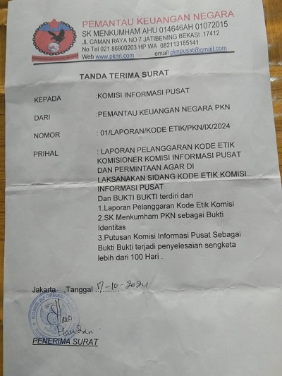 PKN Keberatan kepada Presiden Prabowo Subianto sebagai atasan Komisi informasi Pusat