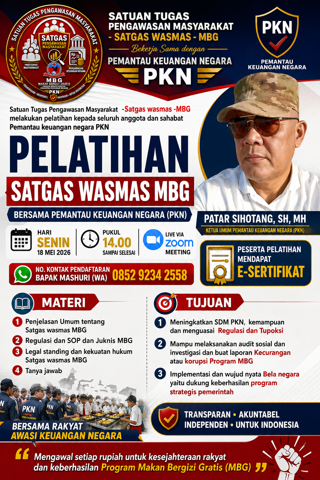 Satgas Wasmas MBG lakukan pelatihan untuk tingkatkan kemampuan SDM